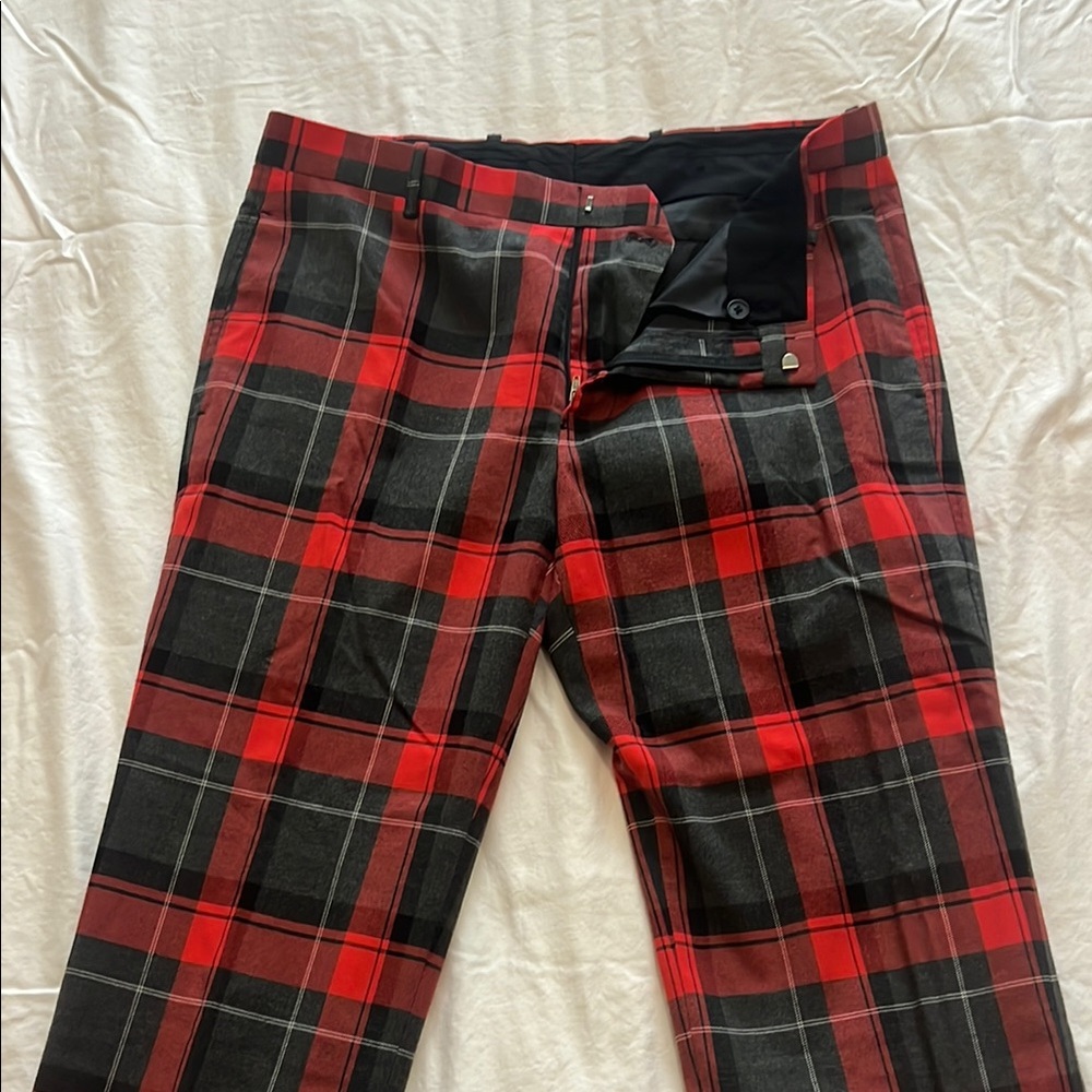 INC International Concepts Red and Black Dress Pants